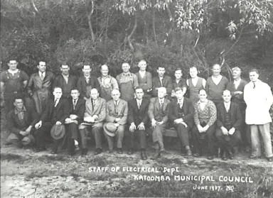 Staff of the Electrical Department, Katoomba Municipal Council, June 1927