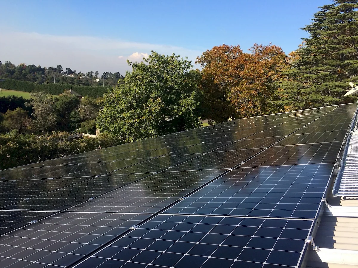 Solar array at Blue Mountains Grammar School