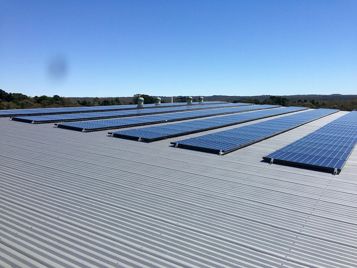 Commercial solar array at Colless Foods Katoomba